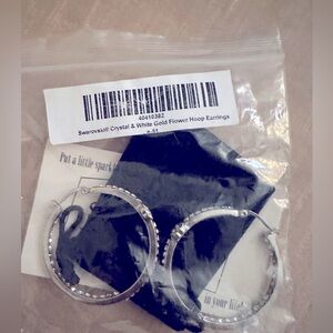 Brand NWT Swarovski Hoop Earrings